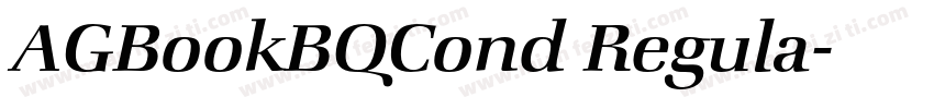 AGBookBQCond Regula字体转换